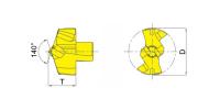 QD-257-RA/F7058 Сменная головка для корпусного сверла, D 25.7 мм, тип RA