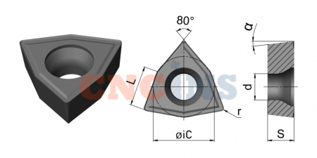 WCMT06T308-FN-1310 Пластина для сверла